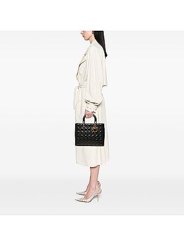 Dior Large Lambskin Cannage Lady Dior (view 2)