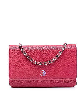 Chanel Caviar Bicolor CC Wallet On Chain (view 1)