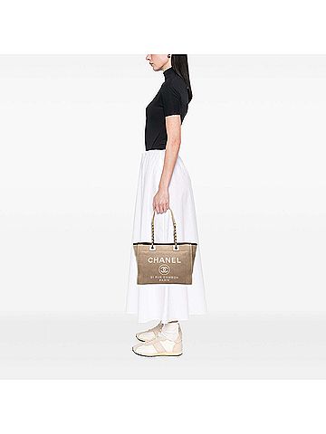 Chanel Small Canvas Deauville Tote (view 2)