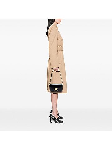 Céline Shiny Calfskin Triomphe Claude Shoulder Bag (view 2)