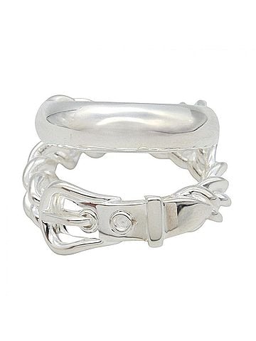 Hermès Hermes HERMES Boucles Sellier Inflexible Ring - Ring/Finger Jewelry Sterling Silver 925 Women's Tone (view 2)