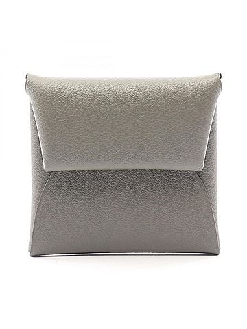 Hermès Hermes Bastia Wallet - Coin Purse Leather Evercolor Women's Gray (view 1)