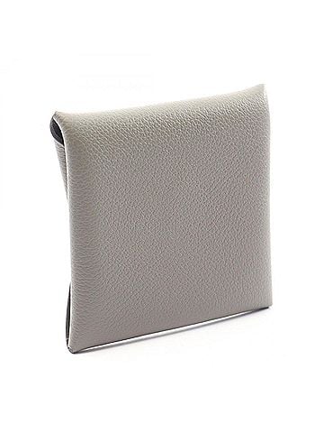 Hermès Hermes Bastia Wallet - Coin Purse Leather Evercolor Women's Gray (view 2)