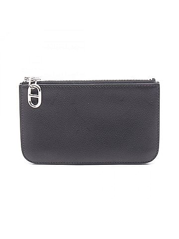 Hermès Hermes HERMES Zip Ango Chaine d'Ancre Wallet/Coin Purse Leather Evergrain Men's Women's Black H086343CK89 (view 1)