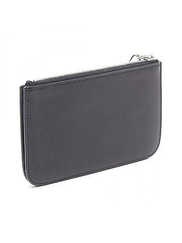 Hermès Hermes HERMES Zip Ango Chaine d'Ancre Wallet/Coin Purse Leather Evergrain Men's Women's Black H086343CK89 (view 2)