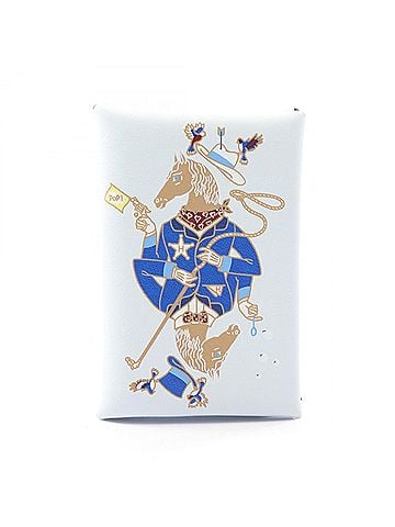 Hermès Hermes Calvi Cowboy Wallet - Coin Purse Leather Veau Swift Women's Blue/Multicolor (view 1)