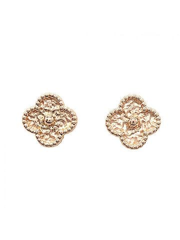 Van Cleef & Arpels Van Cleef & Arpels Sweet Alhambra Earrings, 18KPG (Pink Gold), Women's, Gold Tone, VCARO8DB00 (view 1)