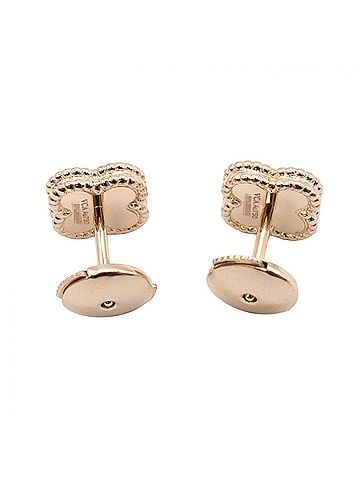 Van Cleef & Arpels Van Cleef & Arpels Sweet Alhambra Earrings, 18KPG (Pink Gold), Women's, Gold Tone, VCARO8DB00 (view 2)