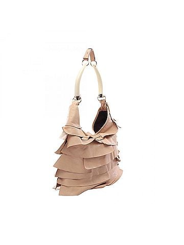 Yves Saint Laurent Yves Saint Laurent Tropez Shoulder Bag/Handbag, Leather, Women's, Beige (view 2)