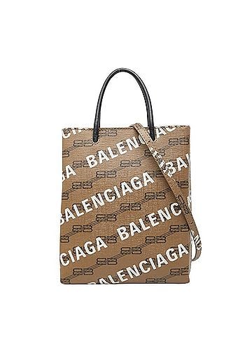 Balenciaga Balenciaga Large Shopping Bag, Handbag/Shoulder 2-Way, 693805, Brown/Black Leather, Women's, BALENCIAGA (view 1)