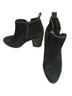 Label 100% Faux Suede Black Ankle Boots Size 8 - photo 2
