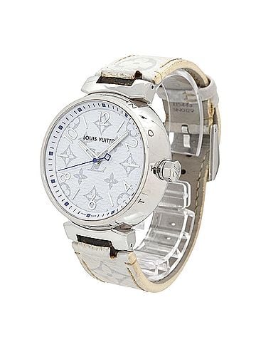 Louis Vuitton Louis Vuitton Tambour GM Monogram White QA114 Men's Watch Quartz (view 2)