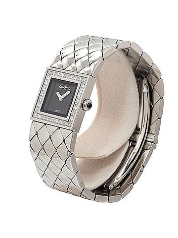 Chanel Chanel Matelasse H0489 Diamond Bezel Women's Watch Black Quartz (view 2)