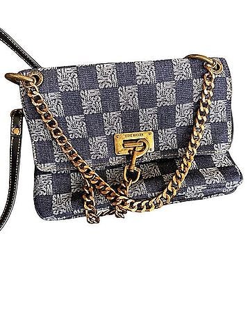 Steve Madden Navy Checker Jacquard Chain Shoulder Bag Crossbody Bag (view 1)