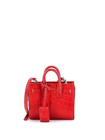Saint Laurent Sac de Jour Bag Crocodile Embossed Leather Toy (view 1)
