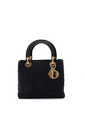 Christian Dior Vintage Lady Dior Bag Cannage Quilt Nylon Medium (view 1)