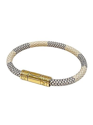 Louis Vuitton Louis Vuitton LOUIS VUITTON Bracelet for Women, Damier Azur Canvas, Keep It, Ivory Blue, M6138E, Accessory (view 1)