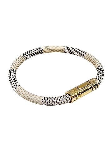 Louis Vuitton Louis Vuitton LOUIS VUITTON Bracelet for Women, Damier Azur Canvas, Keep It, Ivory Blue, M6138E, Accessory (view 2)