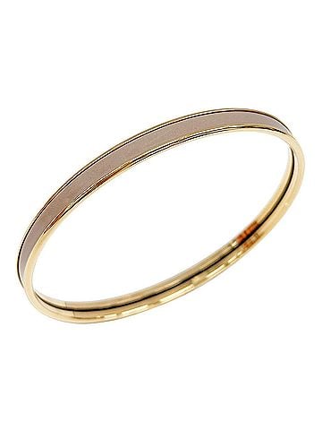 Hermès Hermes HERMES Bangle Women's Brand Enamel Bracelet Uni Metal Marron Glacé Beige Accessory (view 1)