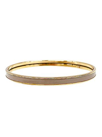 Hermès Hermes HERMES Bangle Women's Brand Enamel Bracelet Uni Metal Marron Glacé Beige Accessory (view 2)