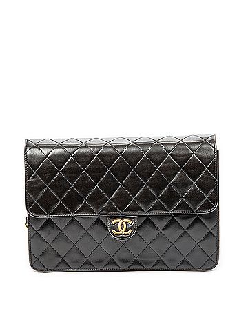Chanel Vintage Push Lock Straight Flap  (view 1)