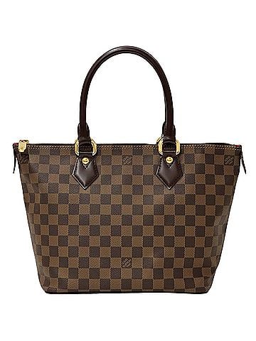 Louis Vuitton Louis Vuitton LOUIS VUITTON Damier Women's Handbag Saleya PM Ebene Brown Tote Bag N51183 (view 1)