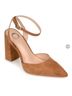 Journee Collection 100% Suede Tan Brown Heels Size 10 - photo 3