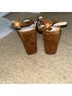 Journee Collection 100% Suede Tan Brown Heels Size 10 - photo 11
