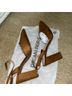 Journee Collection 100% Suede Tan Brown Heels Size 10 - photo 7