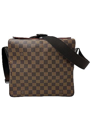 Louis Vuitton Louis Vuitton LOUIS VUITTON Handbag Damier Men's Brand Shoulder Bag Canvas Naviglio Ebene N45255 Brown (view 1)