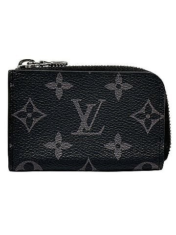 Louis Vuitton Louis Vuitton LOUIS VUITTON Monogram Eclipse Men's Wallet/Coin Case Portemonnaie Jour Black M63536 L-shaped Zipper Compact (view 1)