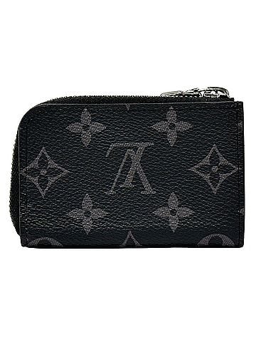 Louis Vuitton Louis Vuitton LOUIS VUITTON Monogram Eclipse Men's Wallet/Coin Case Portemonnaie Jour Black M63536 L-shaped Zipper Compact (view 2)