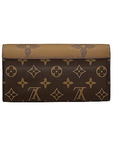 Louis Vuitton Louis Vuitton LOUIS VUITTON Monogram Giant Reverse Wallet, Women's & Men's, Brand Long Portefeuille Sarah, Brown, M80726, Bicolor (view 2)