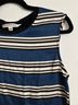 Trina Turk Stripes Blue Black White Sleeveless Top Size XS - photo 4