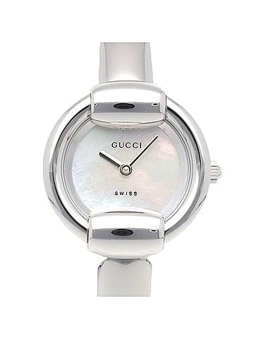 Gucci Gucci watch, stainless steel 1400L quartz, polished, ladies' GUCCI white shell. (view 1)
