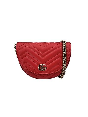 Gucci Gucci Leather Crossbody Bag GG Marmont (view 1)