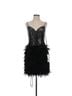 Mac Duggal 100% Polyester Black Silver Cocktail Dress Size 0 - photo 1