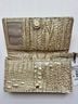 Brahmin 100% Leather Tan Gold Ivory Clutch One size - photo 5