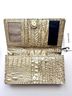 Brahmin 100% Leather Tan Gold Ivory Clutch One size - photo 6