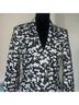 Banana Republic Floral Black White Blazer Size 2 - photo 4