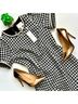 Lilly Pulitzer 100% Polyester Houndstooth Black White Cocktail Dress Size 2 - photo 5