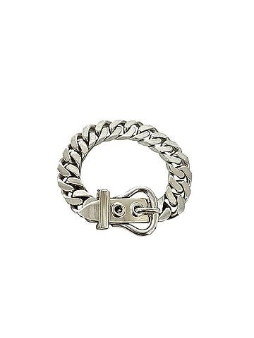 Hermès HERMES Boucles Sellier MM Bracelet, Sterling Silver 925, Chain Accessory, Silver, 41947 (view 1)