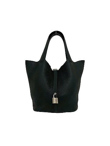 Hermès HERMES Picotin Lock PM Taurillon Clemence Leather Handbag Mini Tote Bag Black 73990 (view 1)