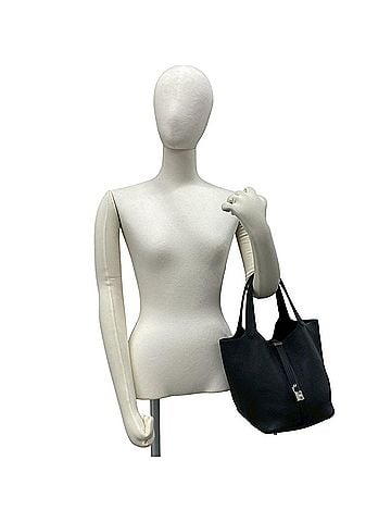 Hermès HERMES Picotin Lock PM Taurillon Clemence Leather Handbag Mini Tote Bag Black 73990 (view 2)