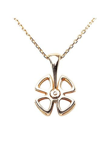 Bvlgari Bulgari Fiorever Chain Pendant Necklace with Diamonds, 18K Yellow Gold (Au750), Women's BVLGARI (view 2)