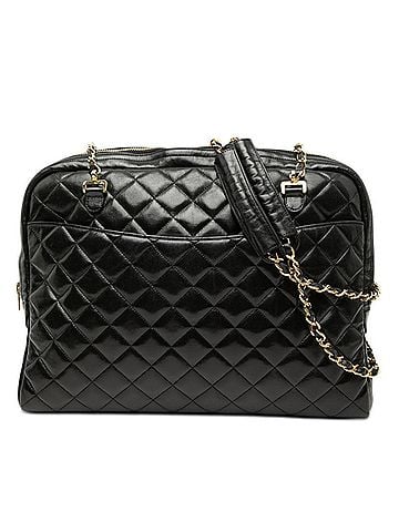 Chanel Chanel Matelassé Chain Shoulder Bag, Black Lambskin, Women's CHANEL (view 1)