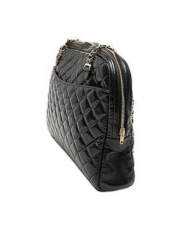 Chanel Chanel Matelassé Chain Shoulder Bag, Black Lambskin, Women's CHANEL (view 2)