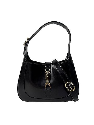 Gucci Gucci Jackie 1961 Leather 2-Way Shoulder Bag/Handbag, Black, 636709, Crossbody, Women's (view 1)