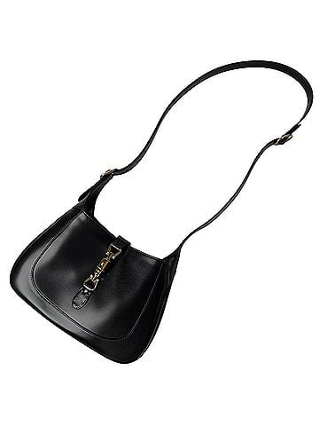 Gucci Gucci Jackie 1961 Leather 2-Way Shoulder Bag/Handbag, Black, 636709, Crossbody, Women's (view 2)