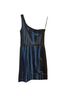 Jay Godfrey Stripes Blue Black Cocktail Dress Size 2 - photo 2